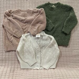JESSICA SIMPSON, JUMPING BEANS | Baby Girls Sweaters | Size 12 mo., 18 mo., 2T
